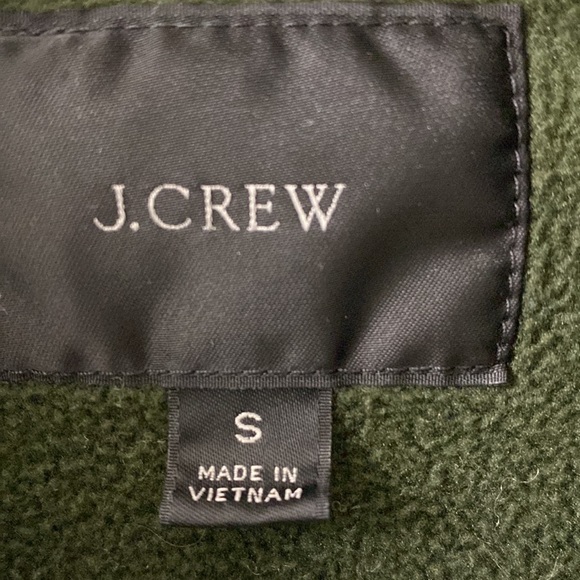 J Crew fleece Shacket button up shirt jacket size small army green - Picture 2 of 3